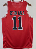 2023 SHOHOKU RUKAWA #11 Red Top Quality Hot Pressing NBA Jersey