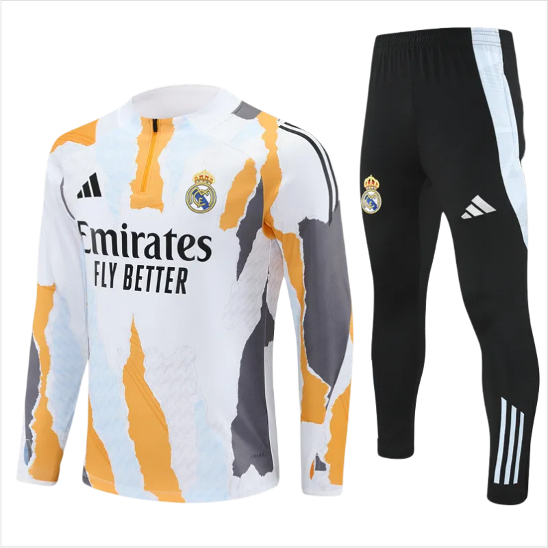 Kids Real Madrid Training Suit Camouflage White 2024/25