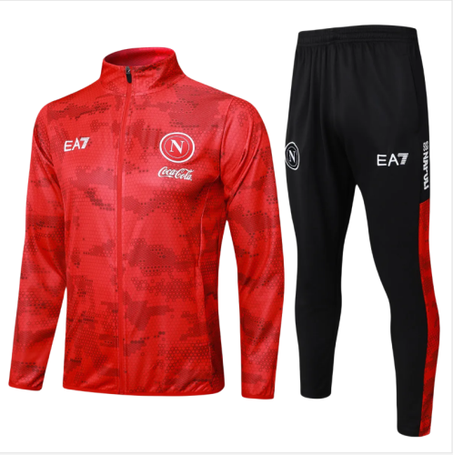 Kids Napoli Jacket + Pants Training Suit Red 2024/25