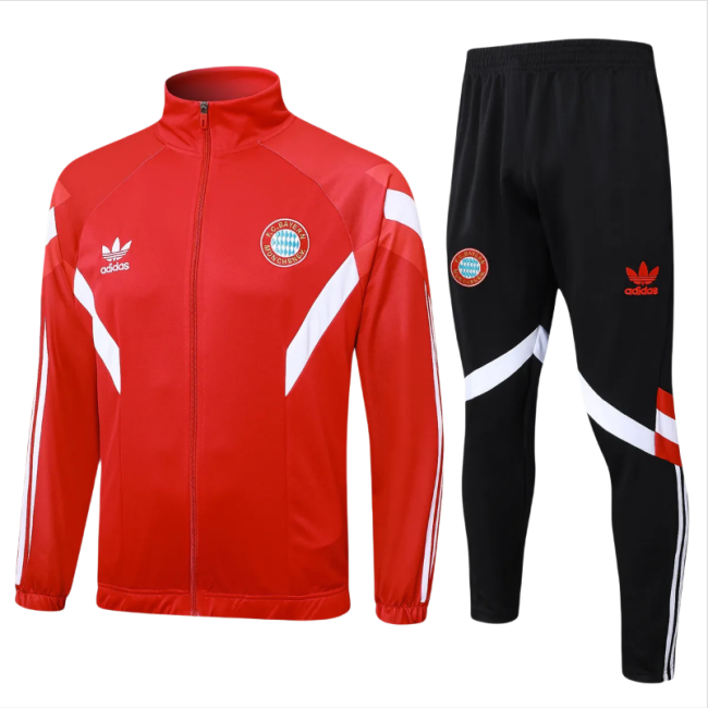Kids Bayern Munich Jacket + Pants Training Suit Red 2024/25