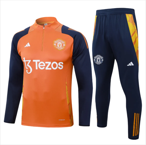 Kids Manchester United Training Suit Orange 2024/25