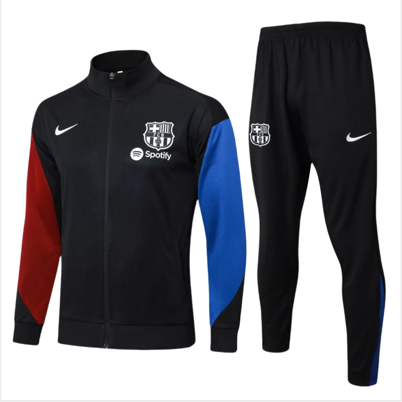 Kids Barcelona Jacket + Pants Training Suit Black 2024/25