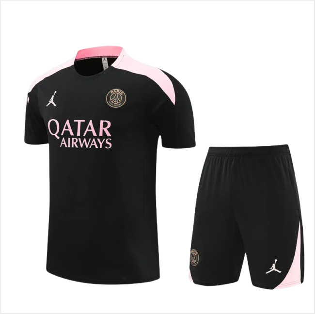 Kids PSG x Jordan Short Training Suit Black 2024/25