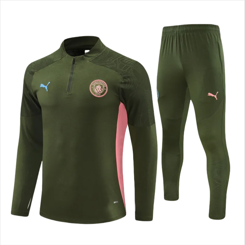Kids Manchester City Training Suit Dark Green 2024/25