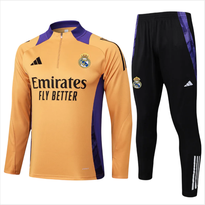 Kids Real Madrid Training Suit Yellow 2024/25