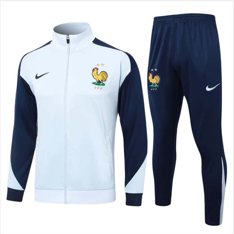 Kids France Jacket + Pants Training Suit Light Blue 2024