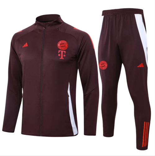 Kids Bayern Munich Jacket + Pants Training Suit Burgundy 2024/25