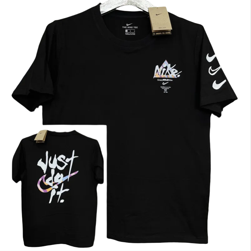 T158 NK Black High Quality Casual T-Shirt