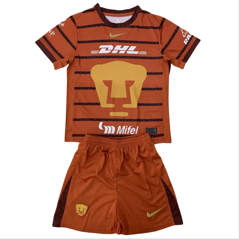 24-25 Pumas UNAM Yellow GoalKeeper Kids Soccer Jersey