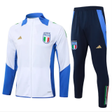 Kids Italy Jacket + Pants Training Suit White 2024