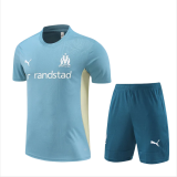 Kids Olympique Marseille Short Training Suit Ash Blue 2024/25