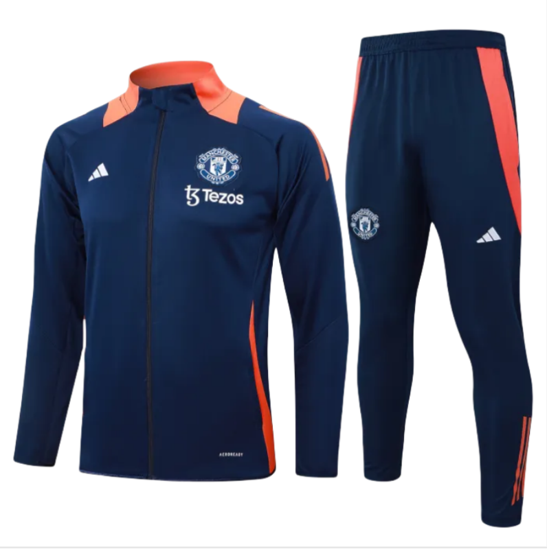 Kids Manchester United Jacket + Pants Training Suit Royal 2024/25
