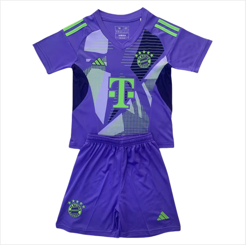 24-25 Bayern Purple GoalKeeper Kids Soccer Jersey