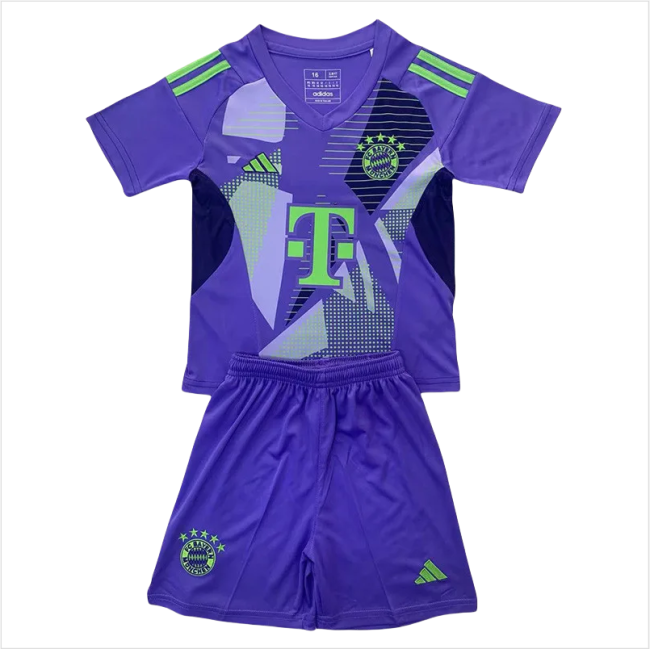 24-25 Bayern Purple GoalKeeper Kids Soccer Jersey
