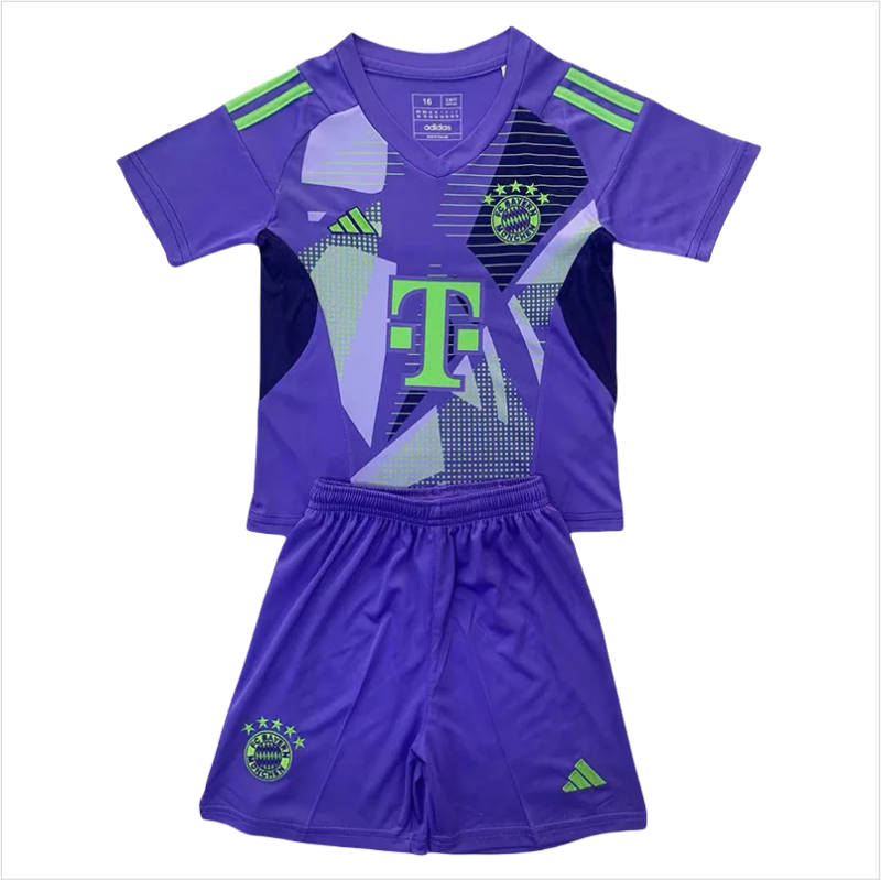 24-25 Bayern Purple GoalKeeper Kids Soccer Jersey