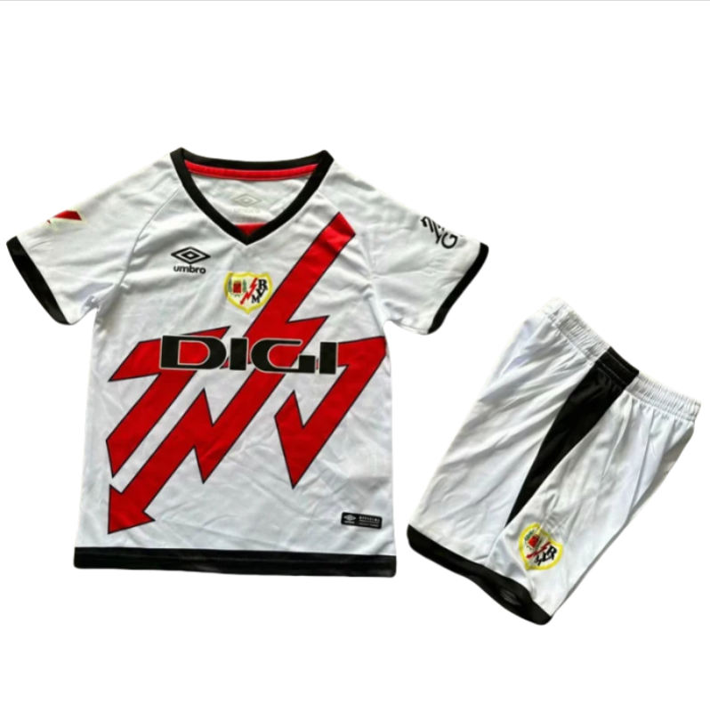 24-25 Rayo Vallecano Home Kids Soccer Jersey