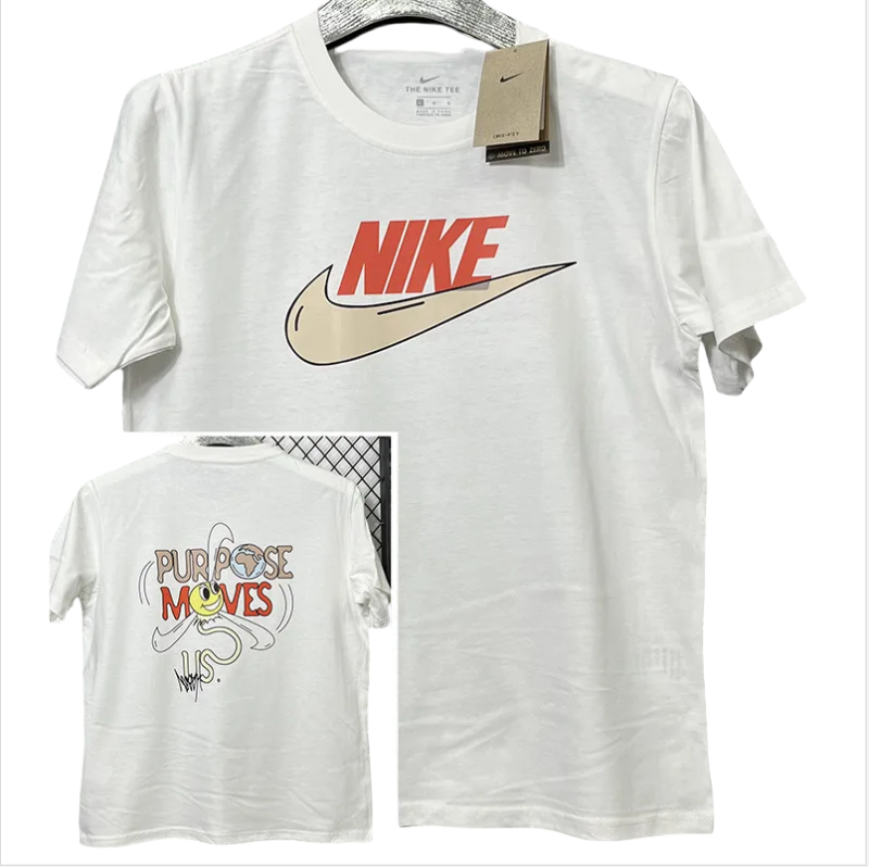 T213 NK White High Quality Casual T-Shirt