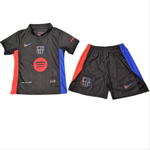 24-25 Barcelona  Away Kids Player Version Soccer Jersey