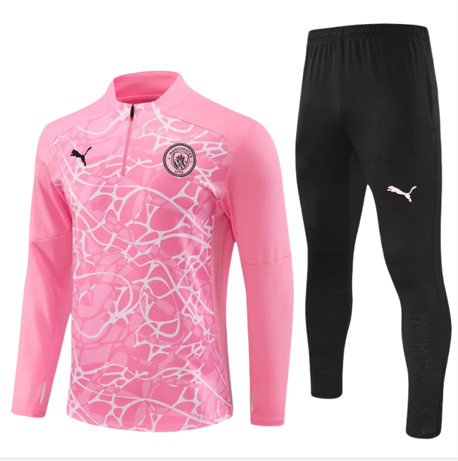 Kids Manchester City Training Suit Pink 2024/25