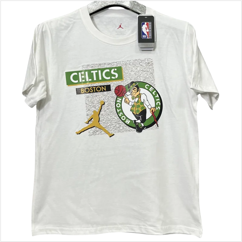 T196 Celtic Jordan White High Quality Casual T-Shirt