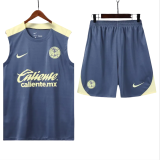 24-25 Club America Light gray Tank top and shorts suit