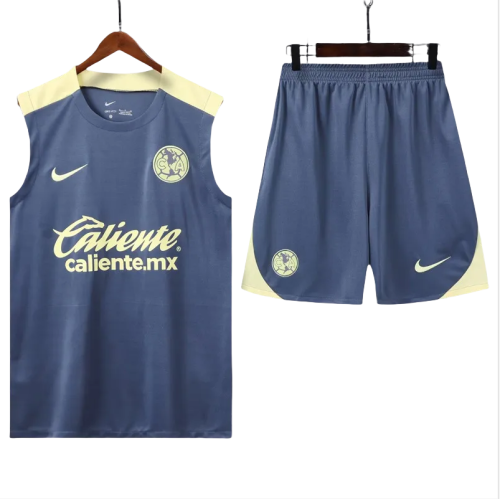 24-25 Club America Light gray Tank top and shorts suit
