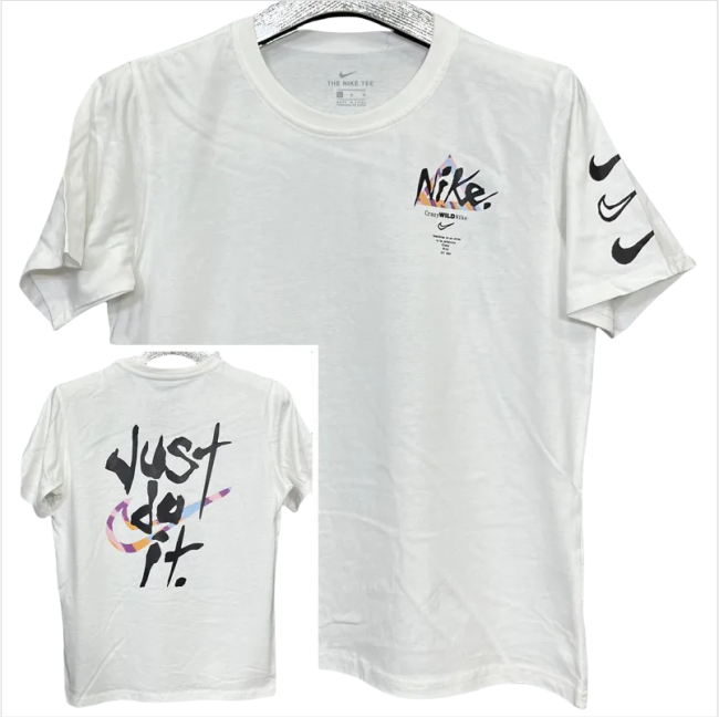 T158 NK White High Quality Casual T-Shirt