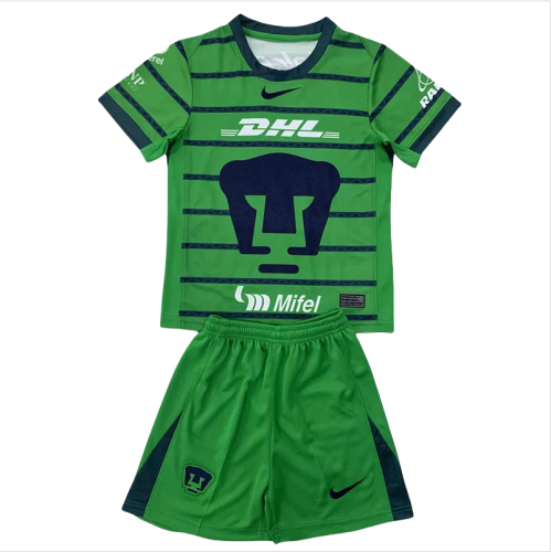 24-25 Pumas UNAM Green GoalKeeper Kids Soccer Jersey