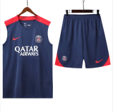 24-25 PSG Royal blue Vest Short traning suit