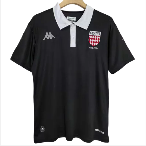 24-25 Monaco Black 100th Anniversary Fans Soccer Jersey