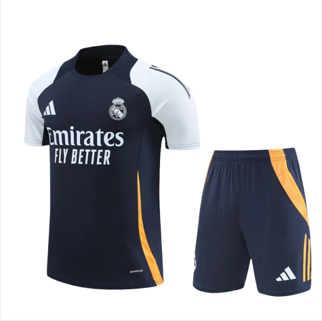 Kids Real Madrid Short Training Suit Royal 2024/25