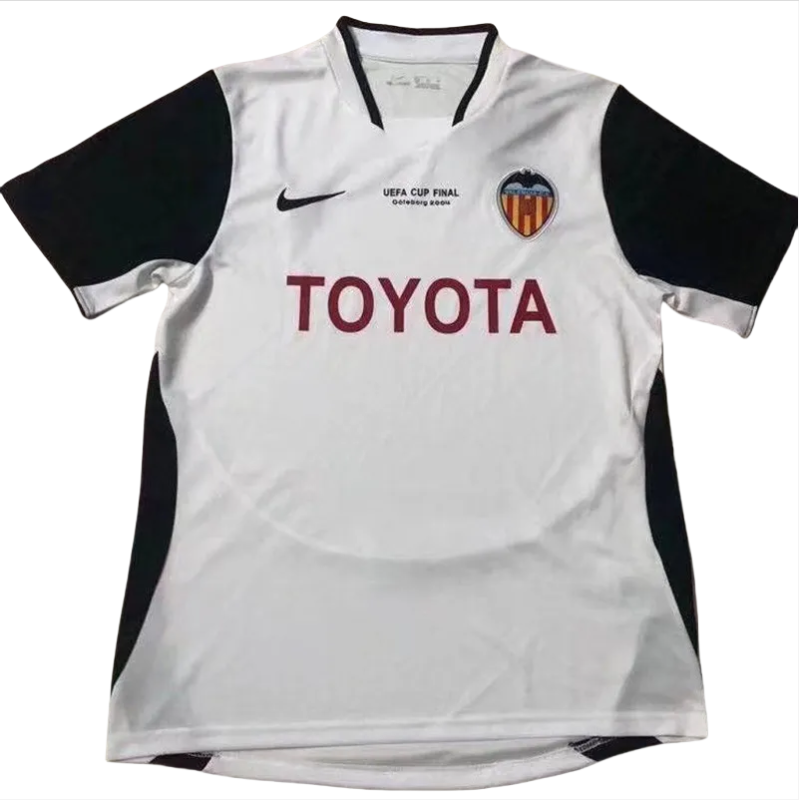 2003-2004 Valencia Home Retro Soccer Jersey