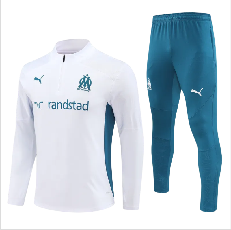 Kids Olympique Marseille Training Suit White 2024/25
