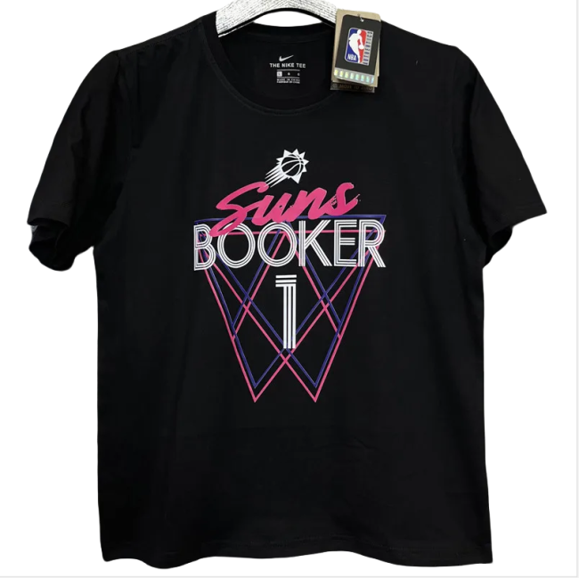 T165 SUNS BOOKER #1 Black High Quality Casual T-Shirt