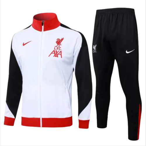 Kids Liverpool Jacket + Pants Training Suit White 2024/25