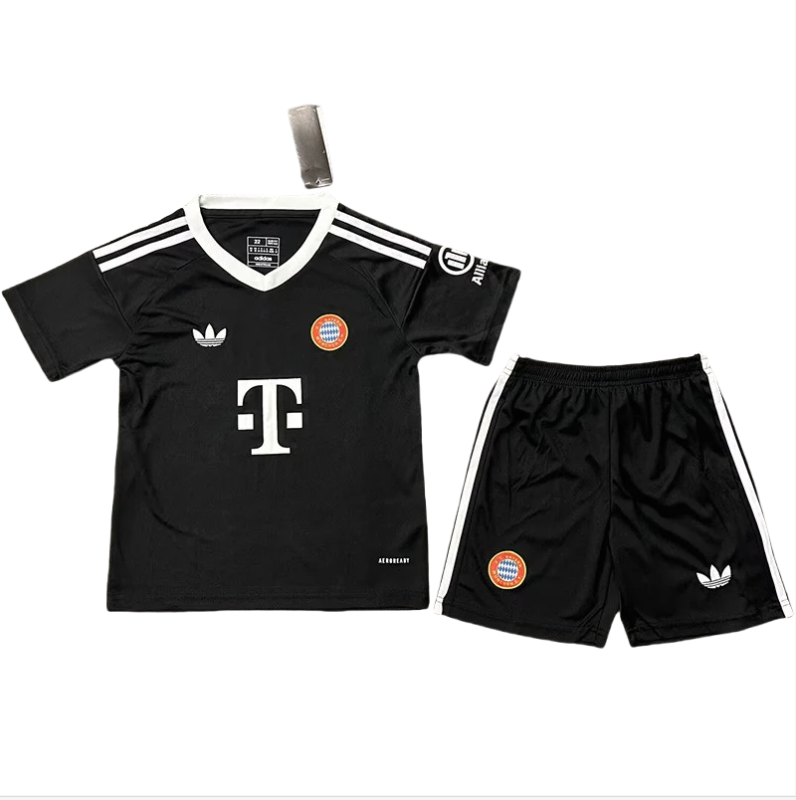 24-25 Bayern Black GoalKeeper Kids Soccer Jersey