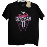 T166 BULLS DEROZAN #11 Black High Quality Casual T-Shirt