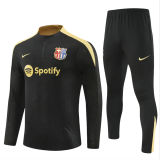 Kids Barcelona Training Suit Black - Gold 2024/25