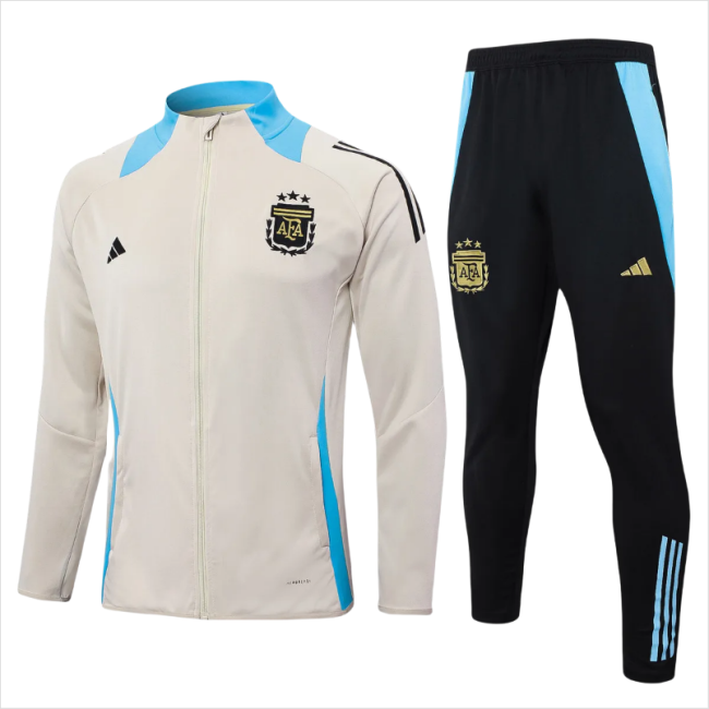 Kids Argentina Jacket + Pants Training Suit Cream 2024