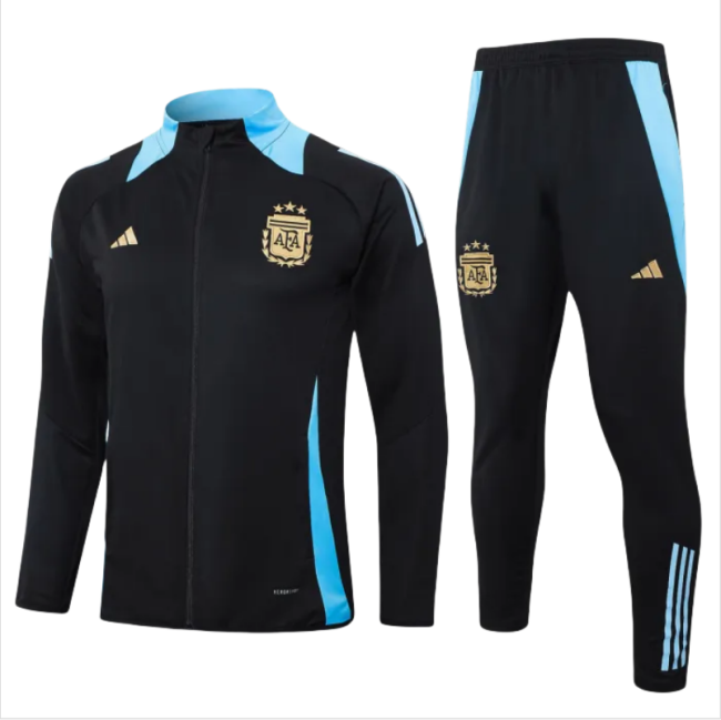 Kids Argentina Jacket + Pants Training Suit Black 2024