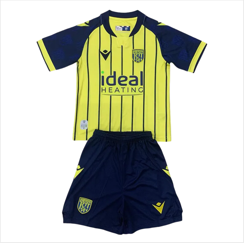 24-25 West Bromwich Away Kids Soccer Jersey