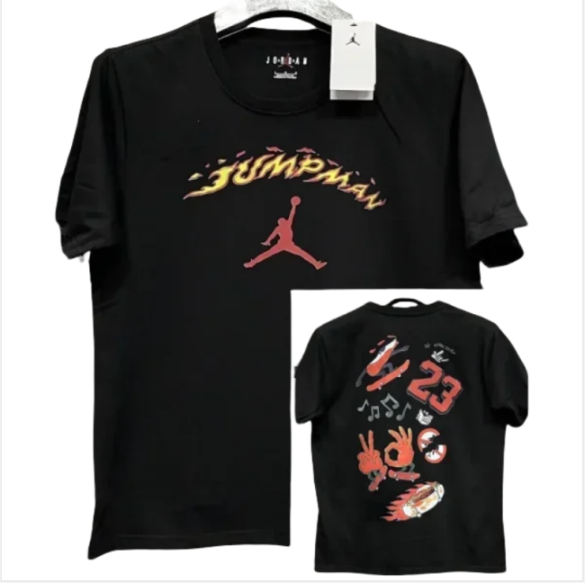 T266 Jordan Black High Quality Casual T-Shirt