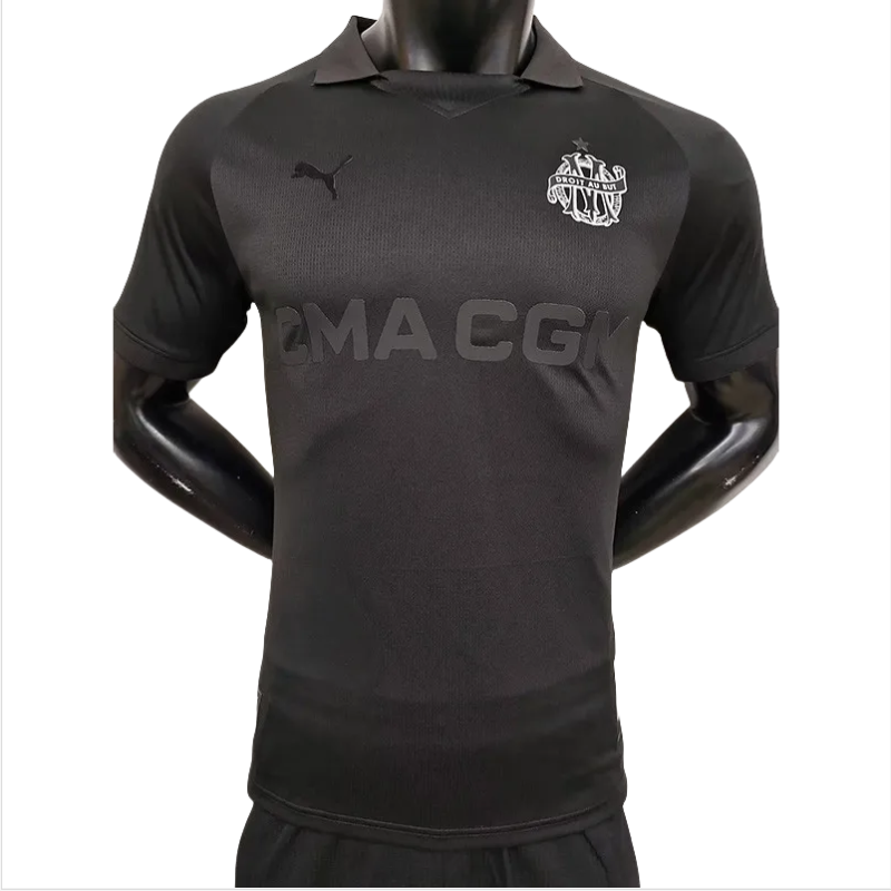 24-25 Marseille Black 125th Anniversary Player Version Soccer Jersey
