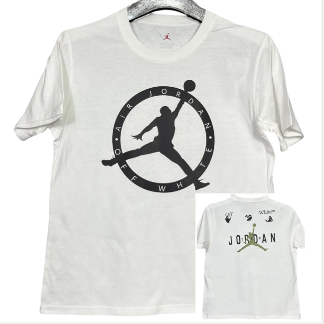 T244 Jordan White High Quality Casual T-Shirt