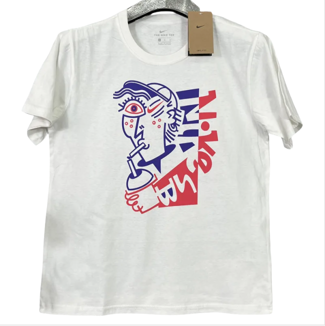 T232 NK White High Quality Casual T-Shirt