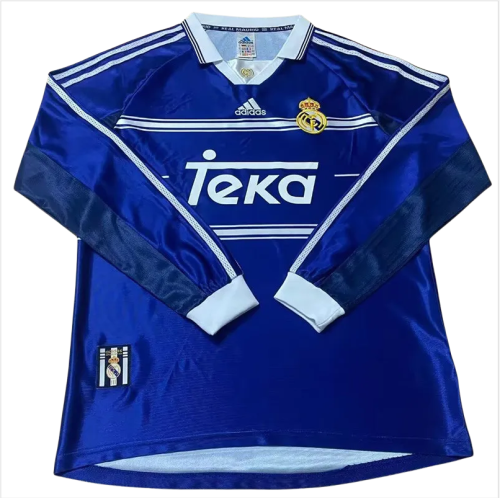 1998-1999  Real Madrid  Away Long Sleeve Retro Soccer Jersey