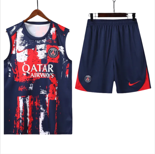 24-25 PSG Royal blue Vest Short traning suit