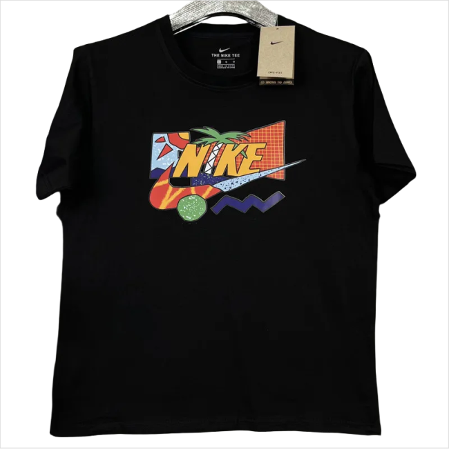 T237 NK Black High Quality Casual T-Shirt
