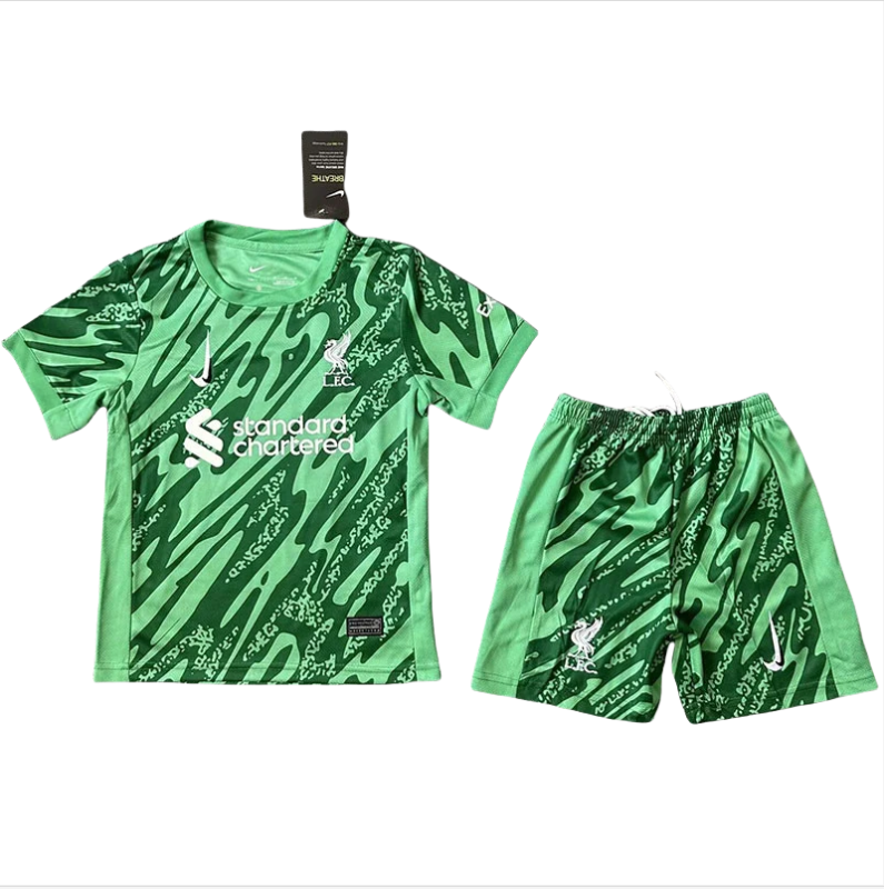 24-25 LIV Green GoalKeeper Kids Soccer Jersey