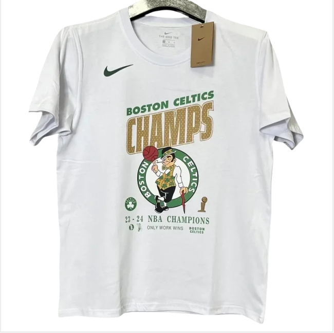 T280 Celtics White High Quality Casual T-Shirt